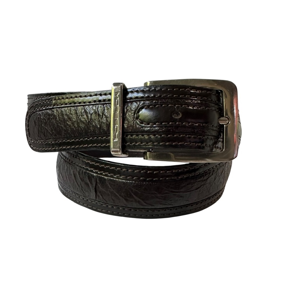 Vintage MORESCHI Brown Genuine Peccary Leather Belt For Men 30